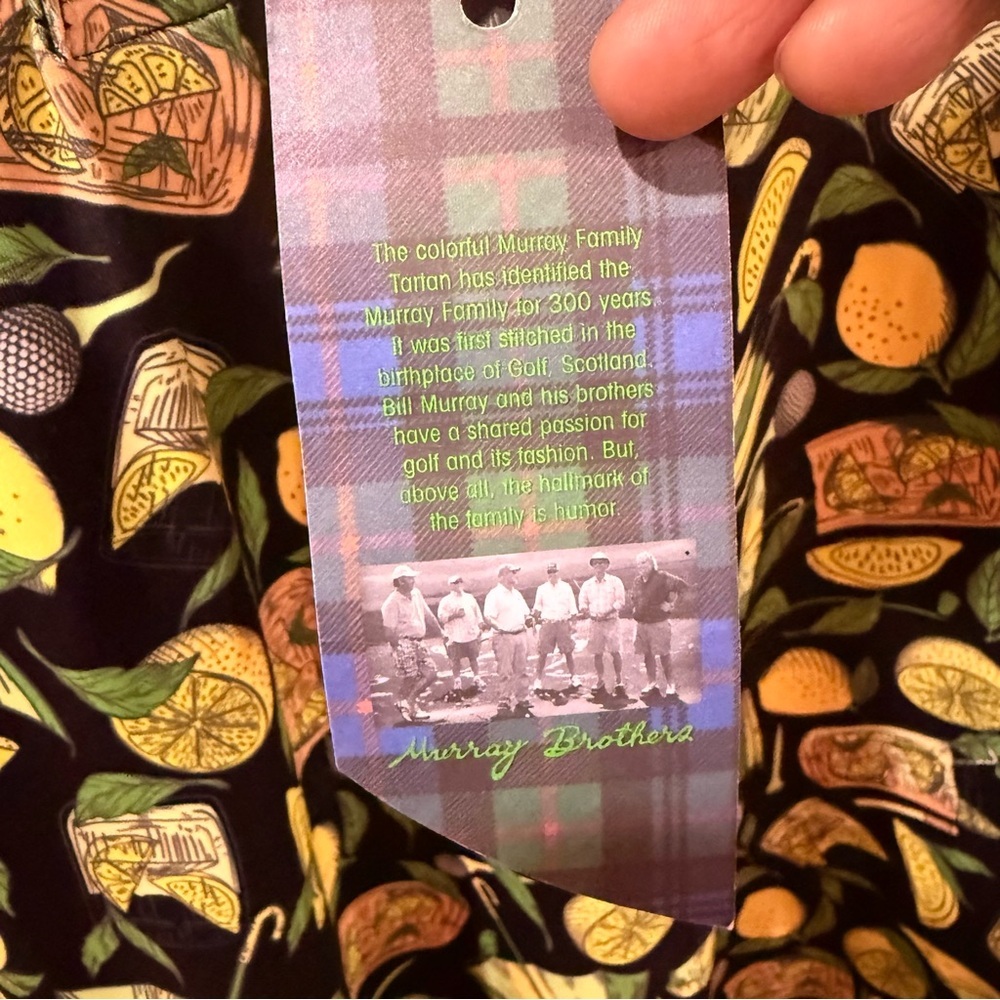 William Murray Golf Lemon Print Men's Shirt - Picture 8 of 15
